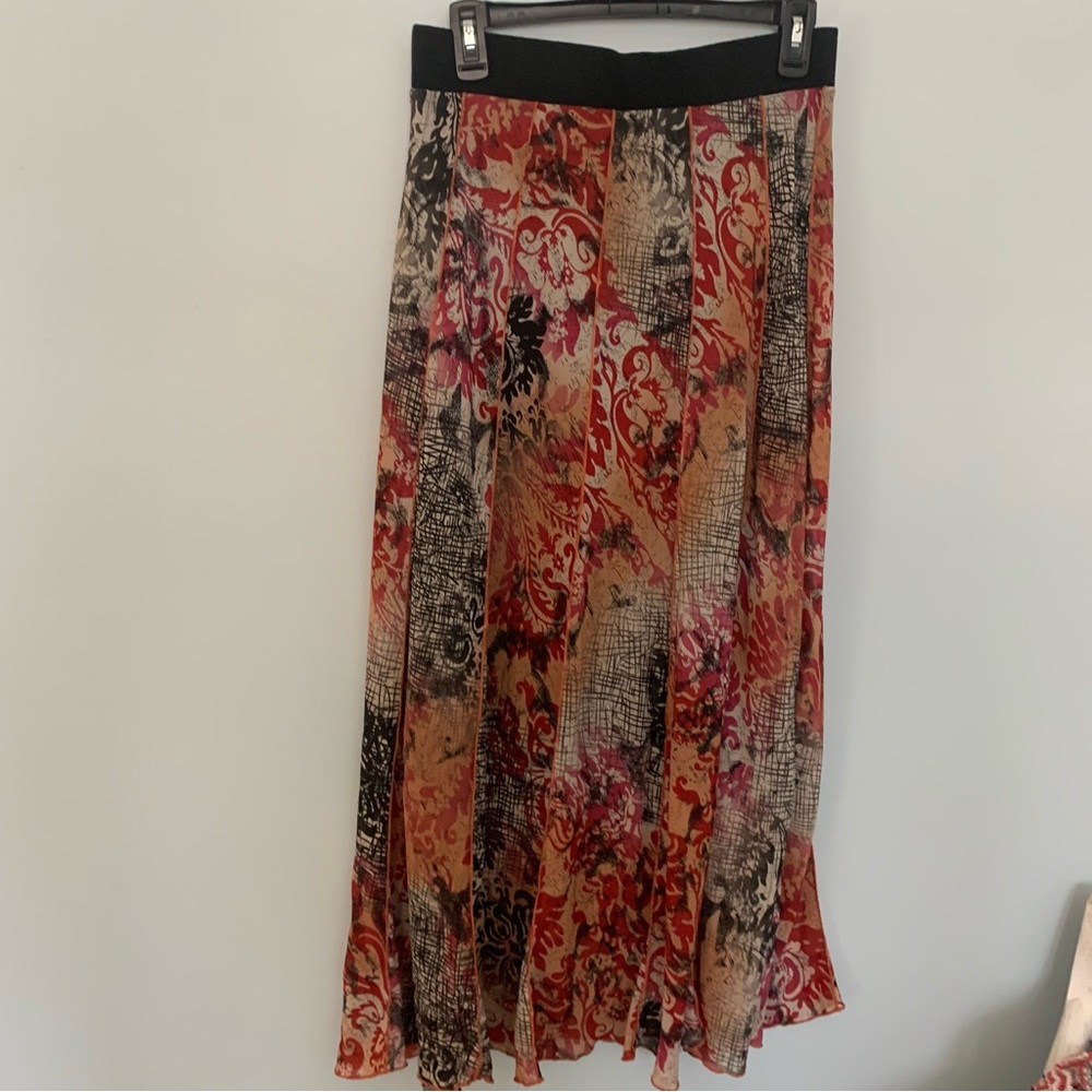Mid Maxi Lapis Skirt L  pretty colors and Perfect for boots or ballet flats